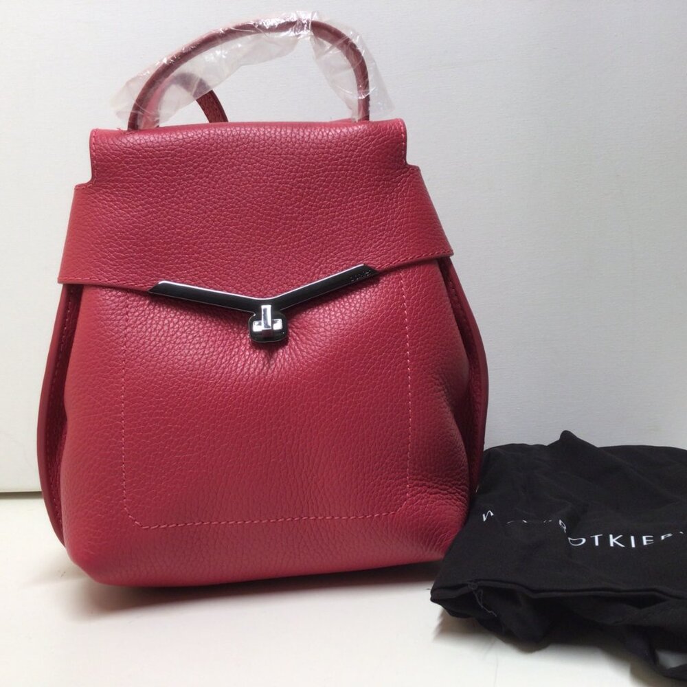 NWT Botkier Valentina Convertible Mini Wrap Backpack Pebbled Leather Bag